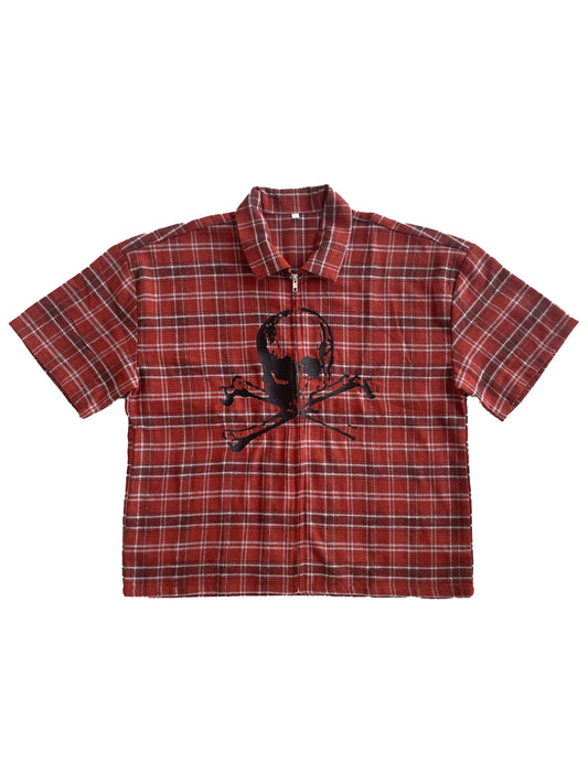 SKULL FLANNEL (RED)